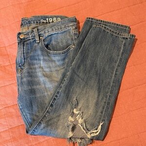GAP Distressed Blue Denim Jeans
